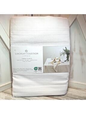 Thyme & Sage 60”X84” 100% Cotton Tablecloth European Collection Standard Turkey